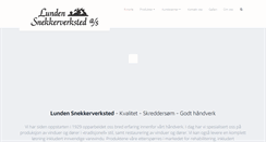 Desktop Screenshot of lunden-snekkerverksted.no